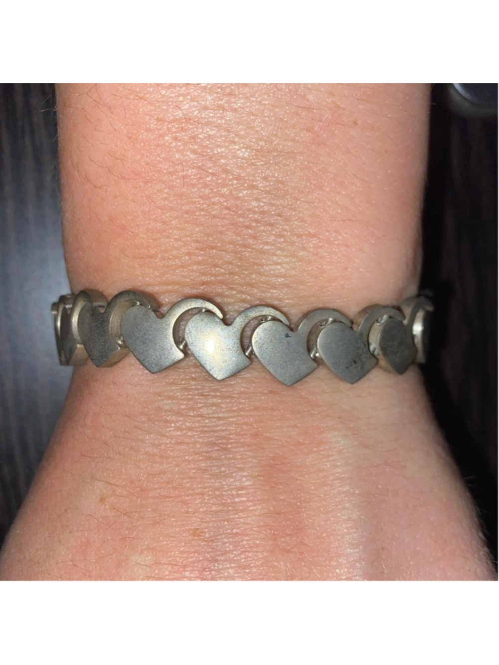 Silver heart vintage bracelet🤍